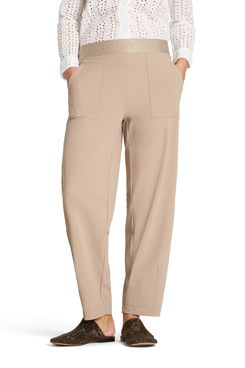 БРЮКИ с зауженным силуэтом и широким эластичным поясом современный повседневный стиль