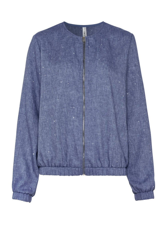 ЖАКЕТ TONI DRESS меланжевая фактура ткани с застежкой на молнию и эластичной отделкой