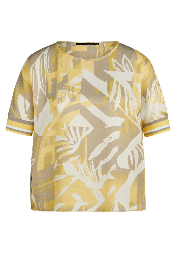 БЛУЗКА LE COMTE свободный силуэт с абстрактным растительным принтом