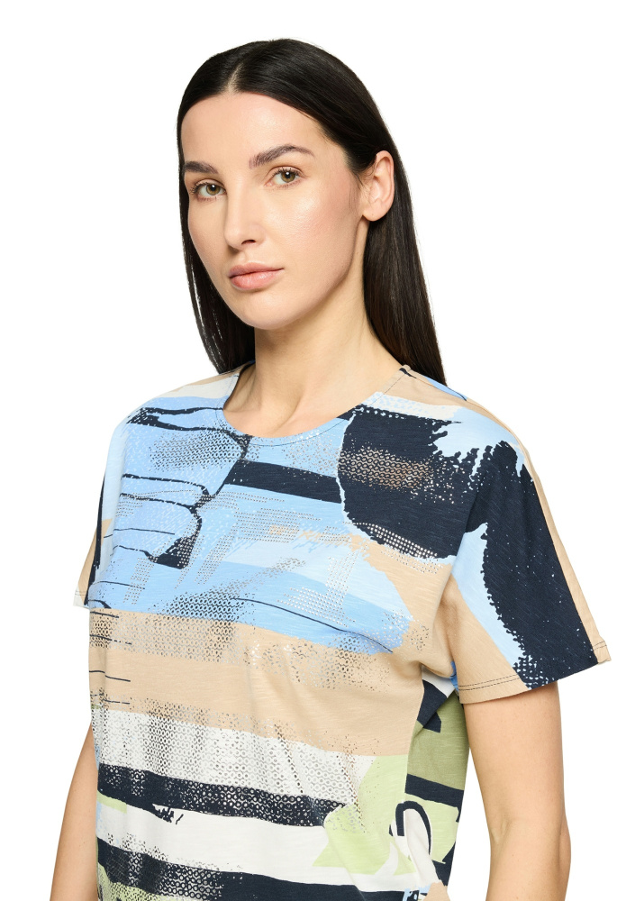 ФУТБОЛКА BETTY BARCLAY абстрактный принт с декоративным мерцанием